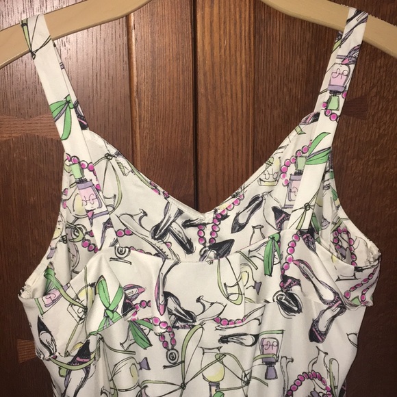 ❤️Ultra fem print ruffles pearls shoes cami tank - Picture 5 of 16